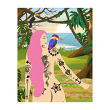 Pink Kingfisher and Me (Print Only) thumbnail