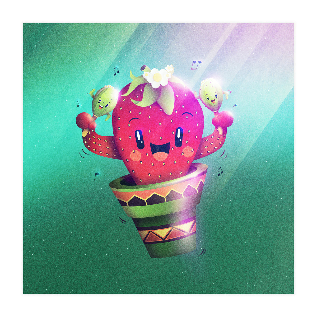 Strawberry Cactus (Print Only)