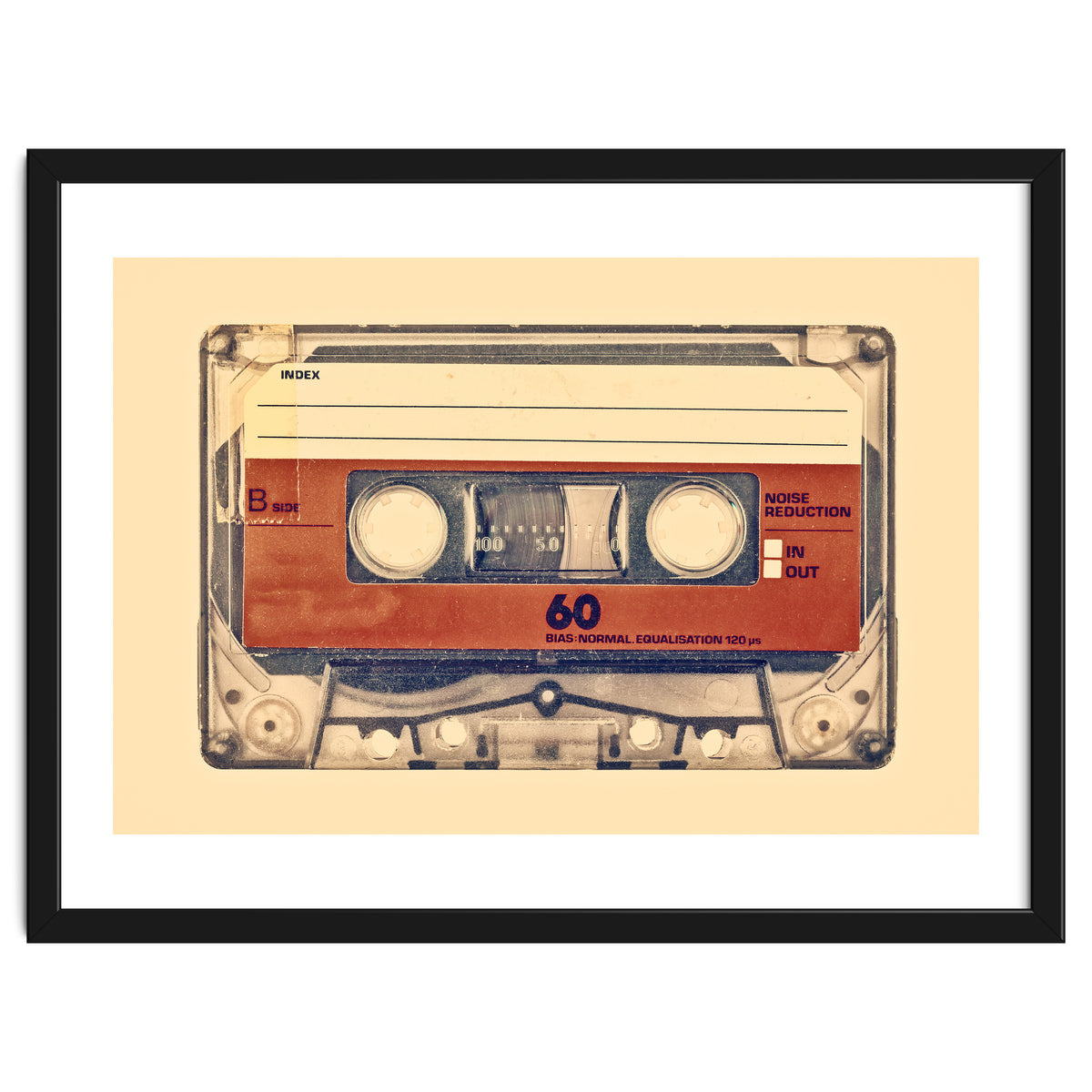 The retro audio compact cassette