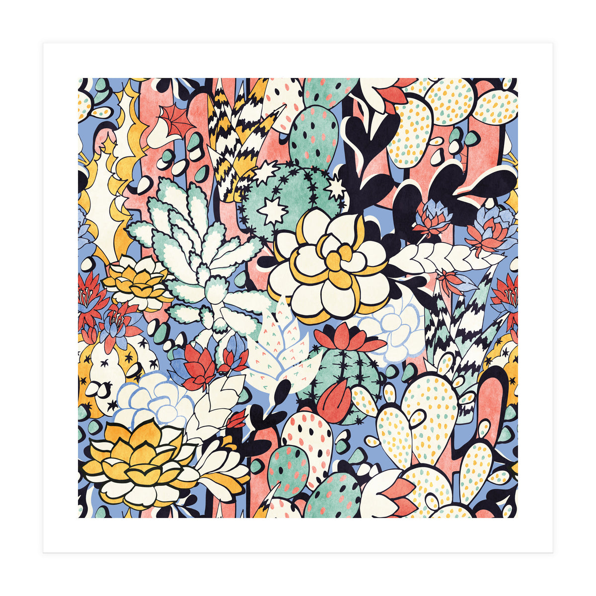 Blue Sky Succulents (Print Only)