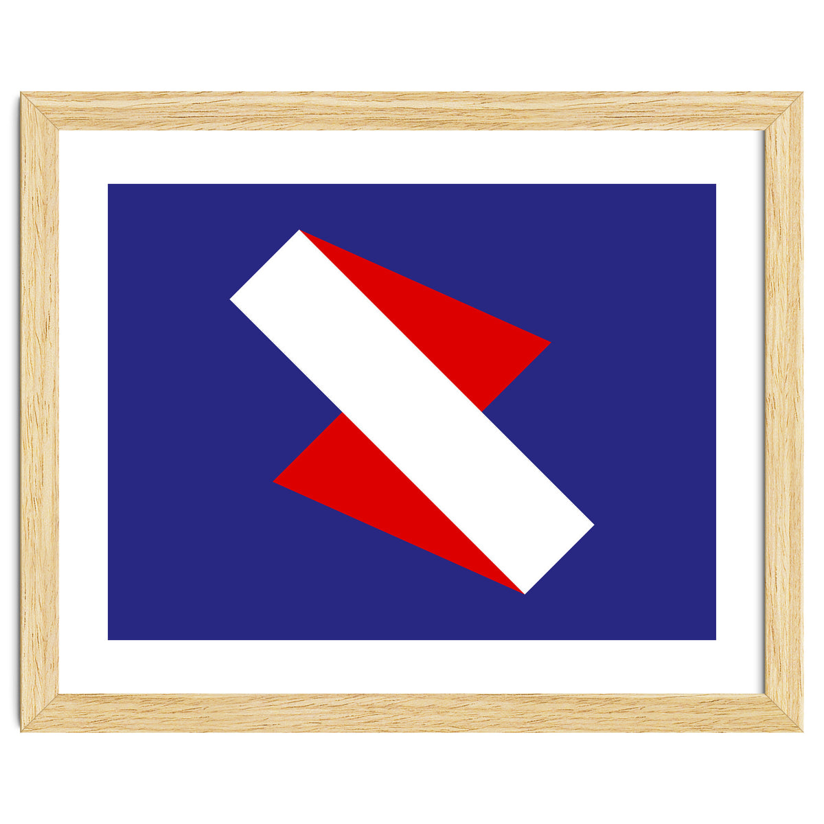 Geometric Shapes No. 68 - red & royal blue
