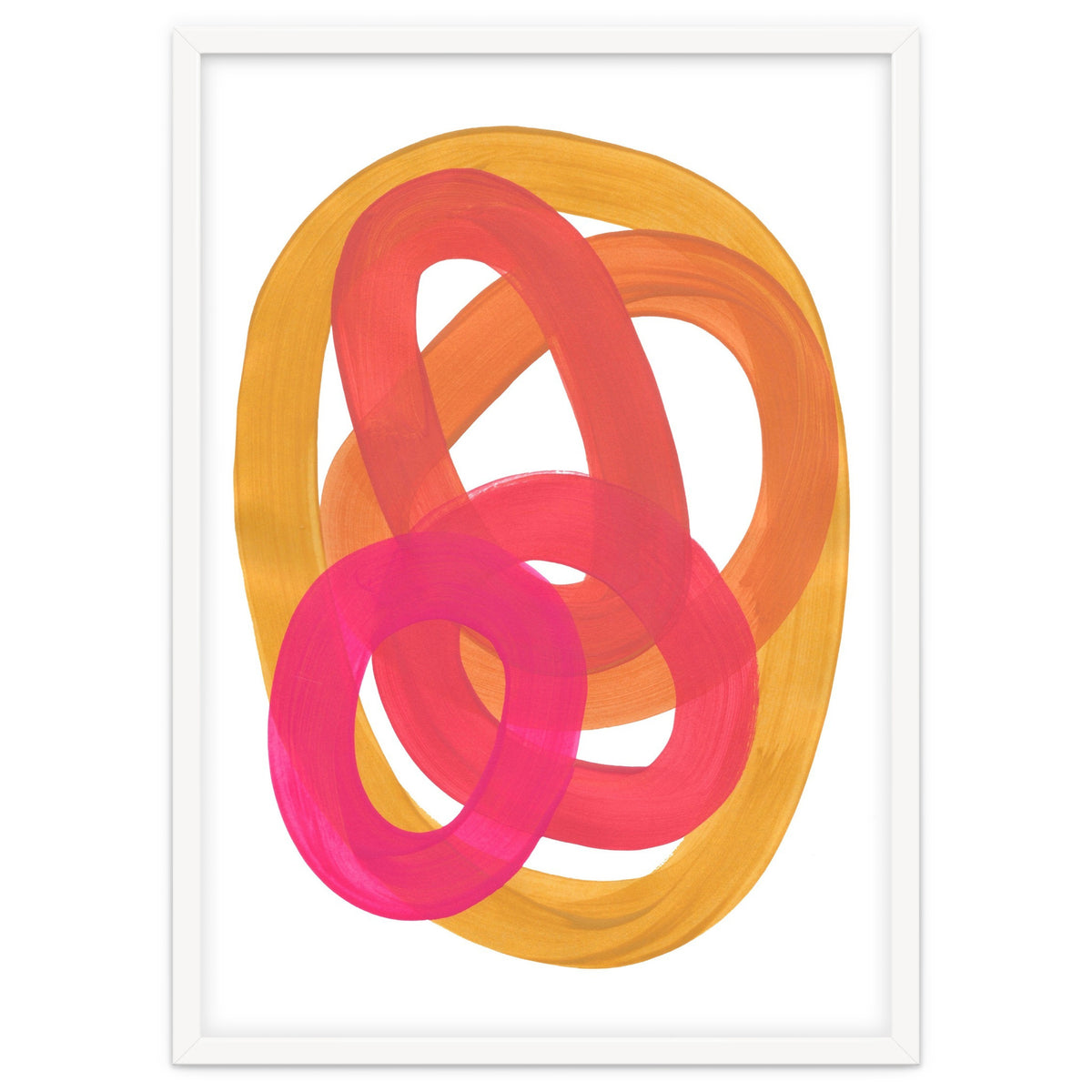 Warm Candy Colors Magenta Yellow Nesting Circles Ombre