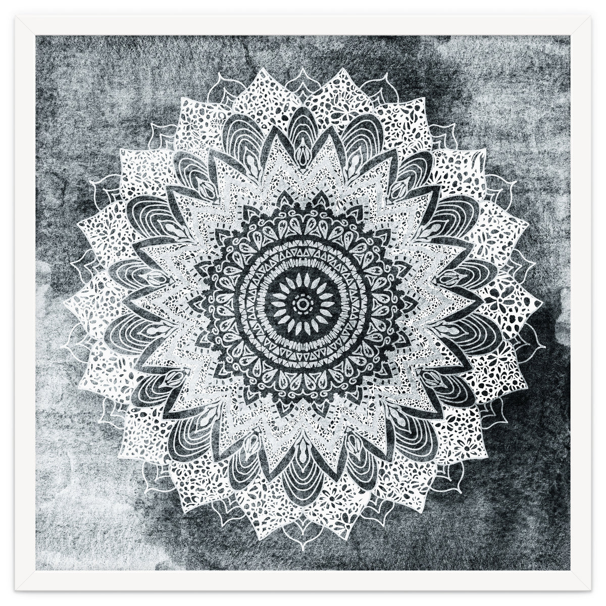 Bohochic Mandala In Gray