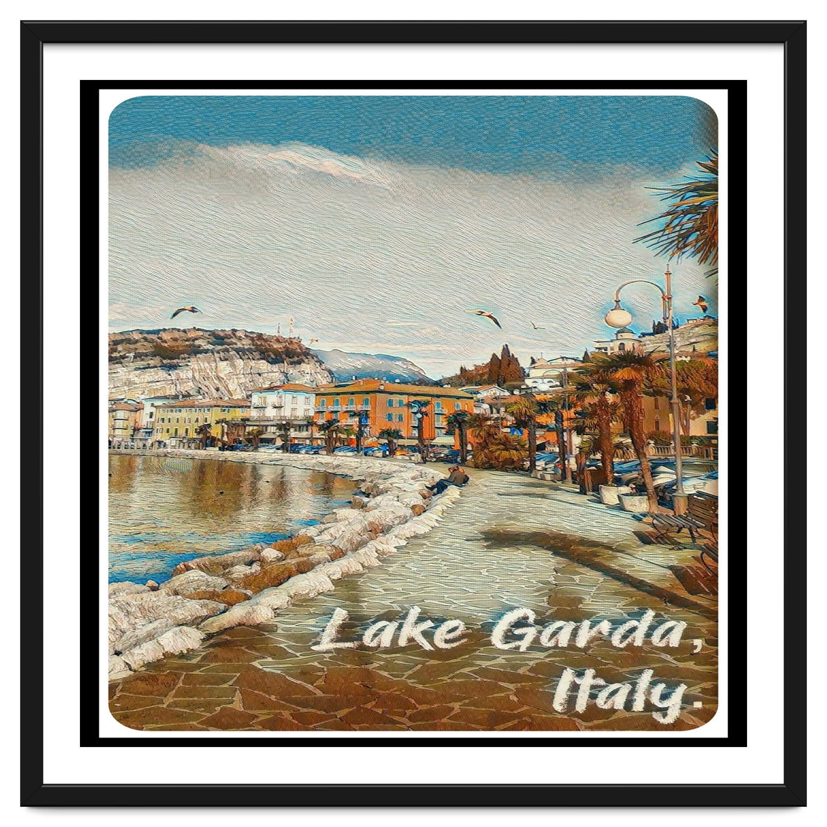 Birds And People On Lake Garda