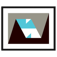 Geometric Shapes No. 48 - grey & blue