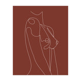 Female chest line-brown (Print Only) thumbnail
