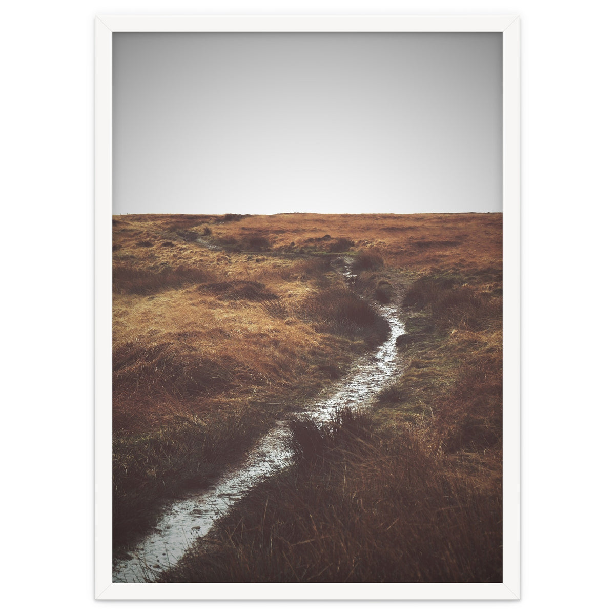 Bleak winter landscape of Saddleworth Moor