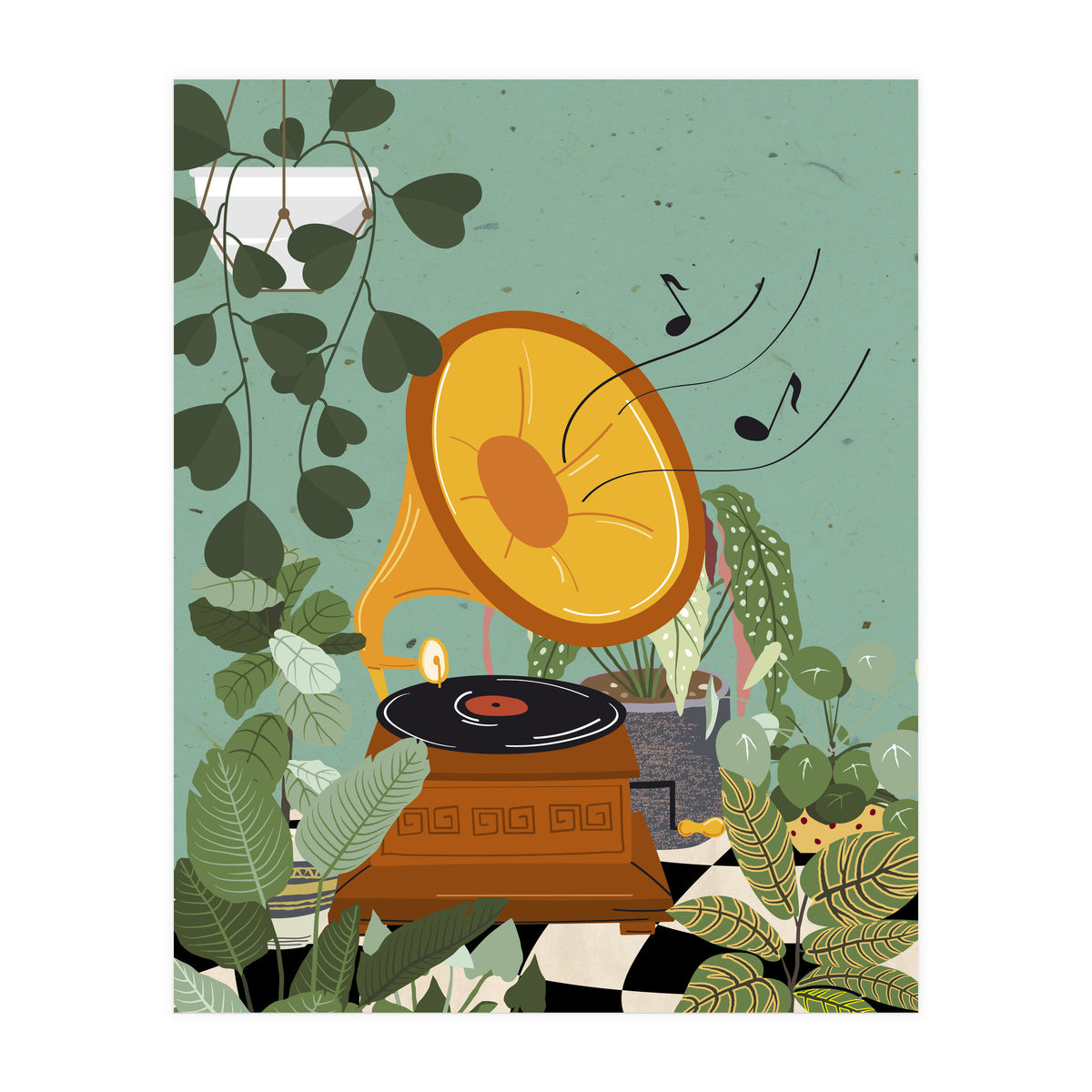 Phonograph in My Garden (Print Only)