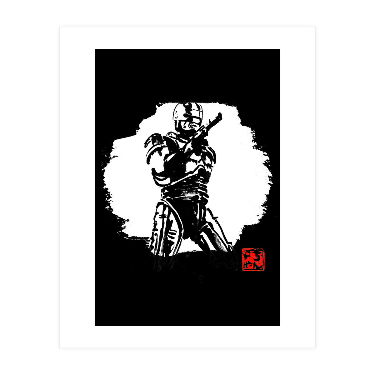 Robocop in white (Print Only)