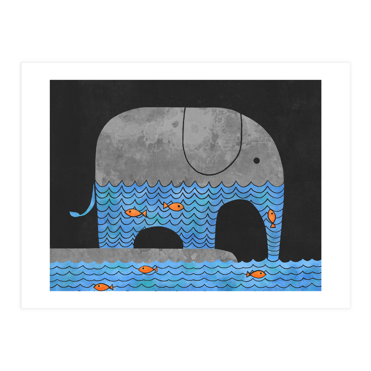 Thirsty Elephant (Print Only)