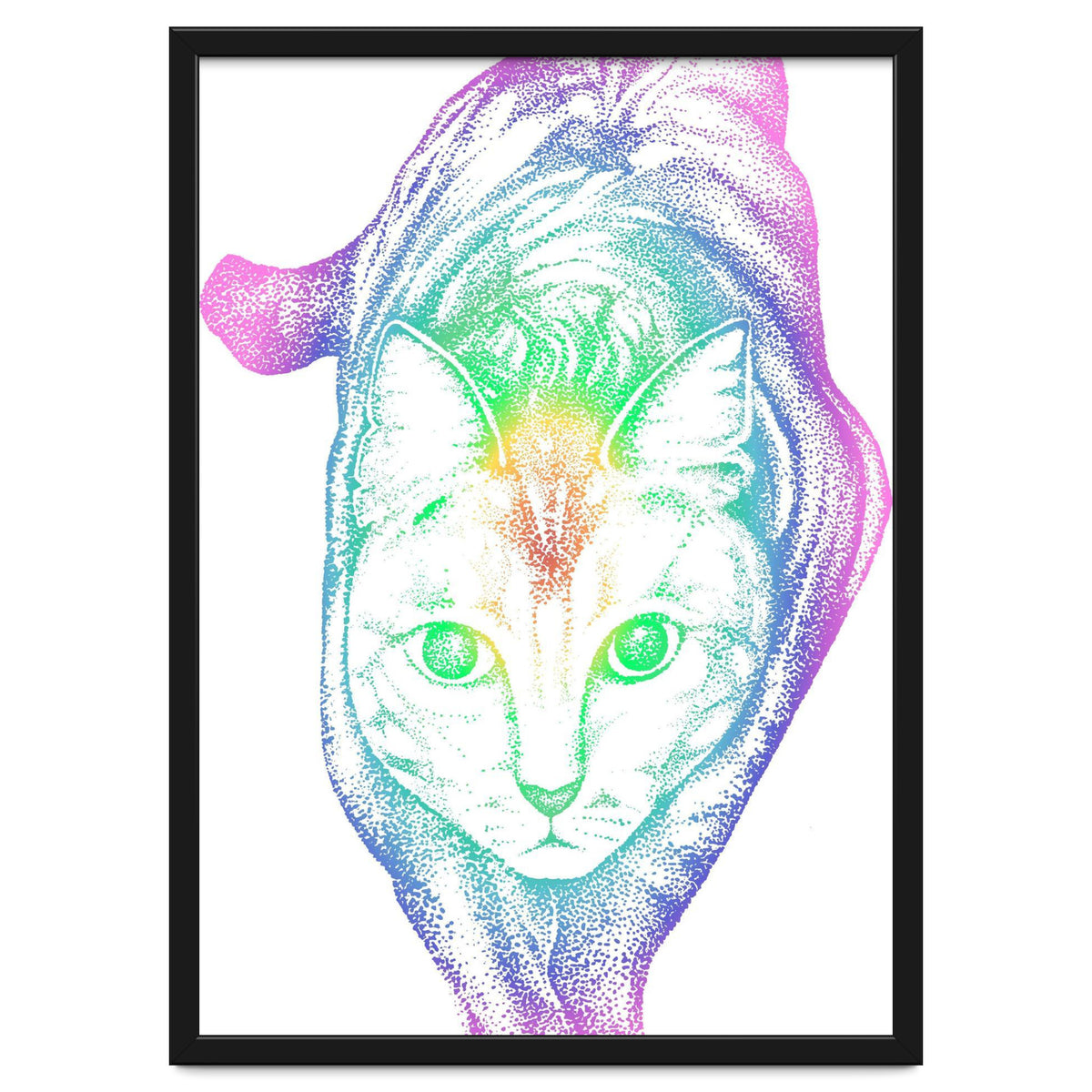 Rainbow Pastel Cat