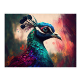 Peacock Bright Modern Painting (Print Only) thumbnail