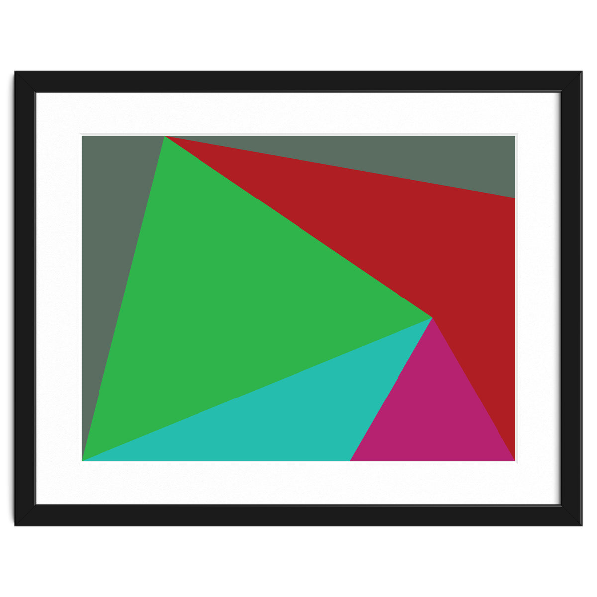 Geometric Shapes No. 19 -  green, magenta & blue