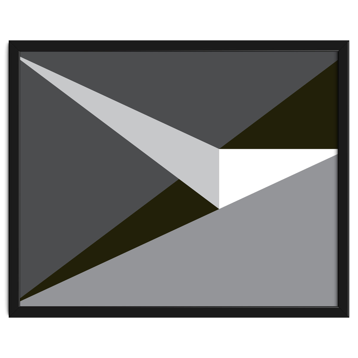 Geometric Shapes No. 73 - black & grey triangles