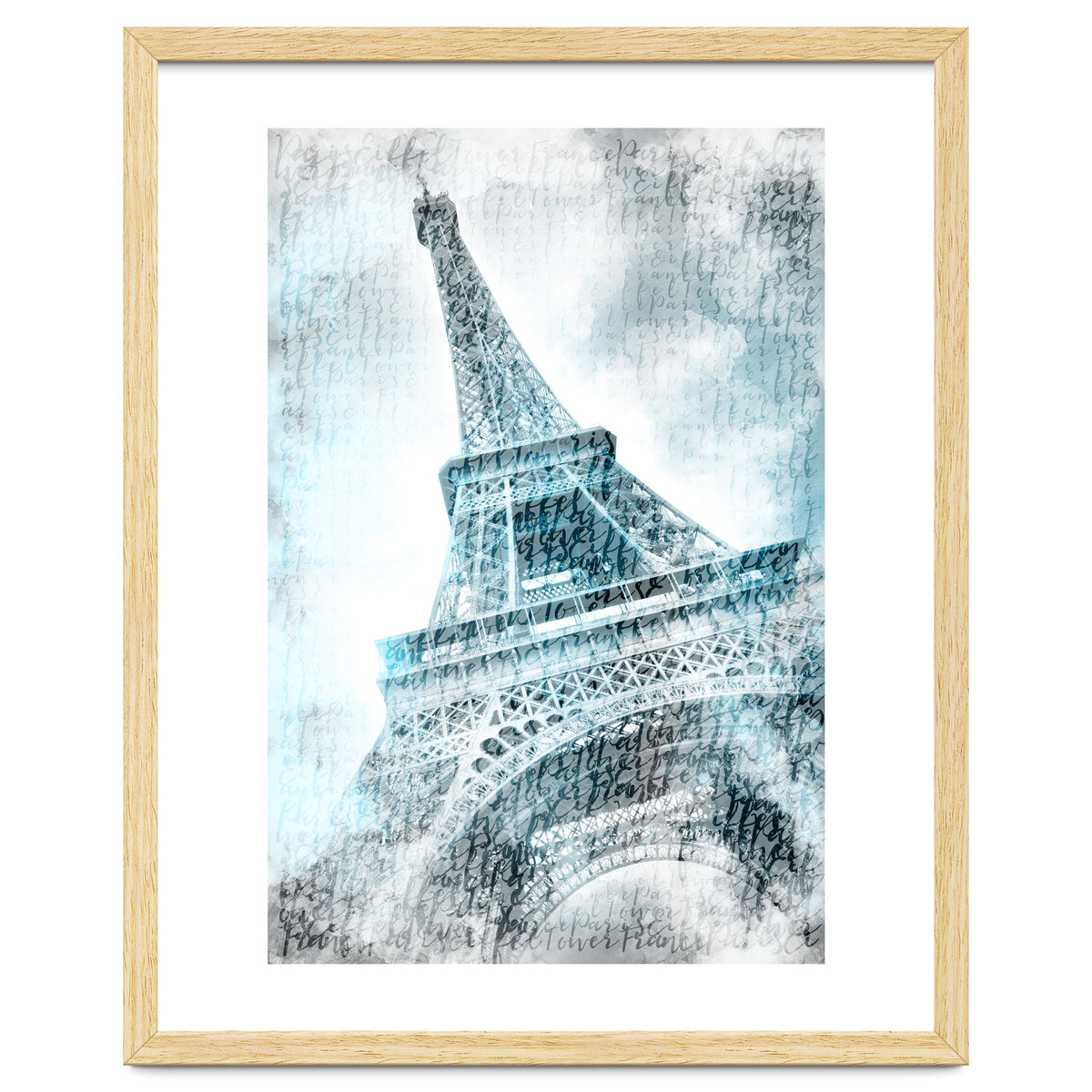PARIS Watercolor Eiffel Tower | turquoise