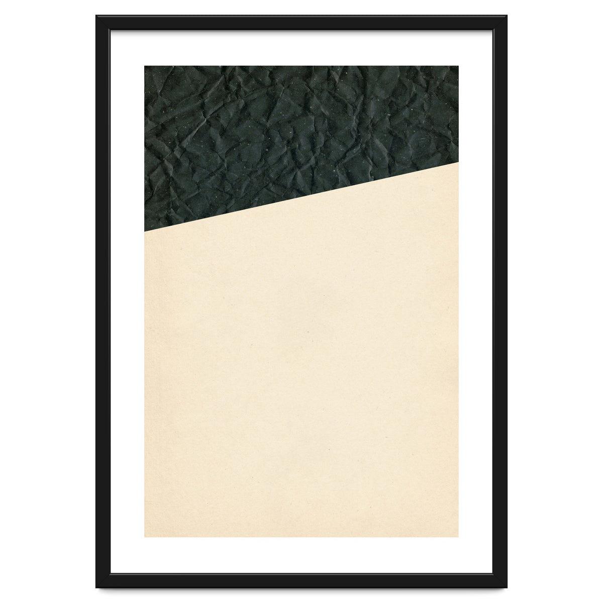 Abstract black paper shape