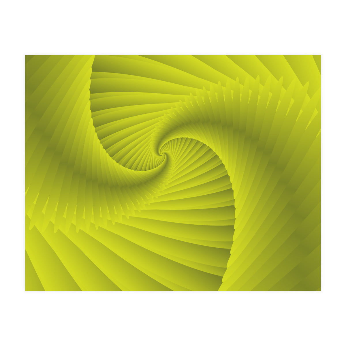 Spiral Fractal Green Art (Print Only)