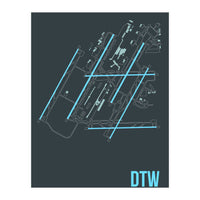 Detroit Airport Layout (Print Only)