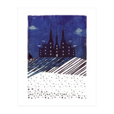 Castle on the hill at night (Print Only) thumbnail