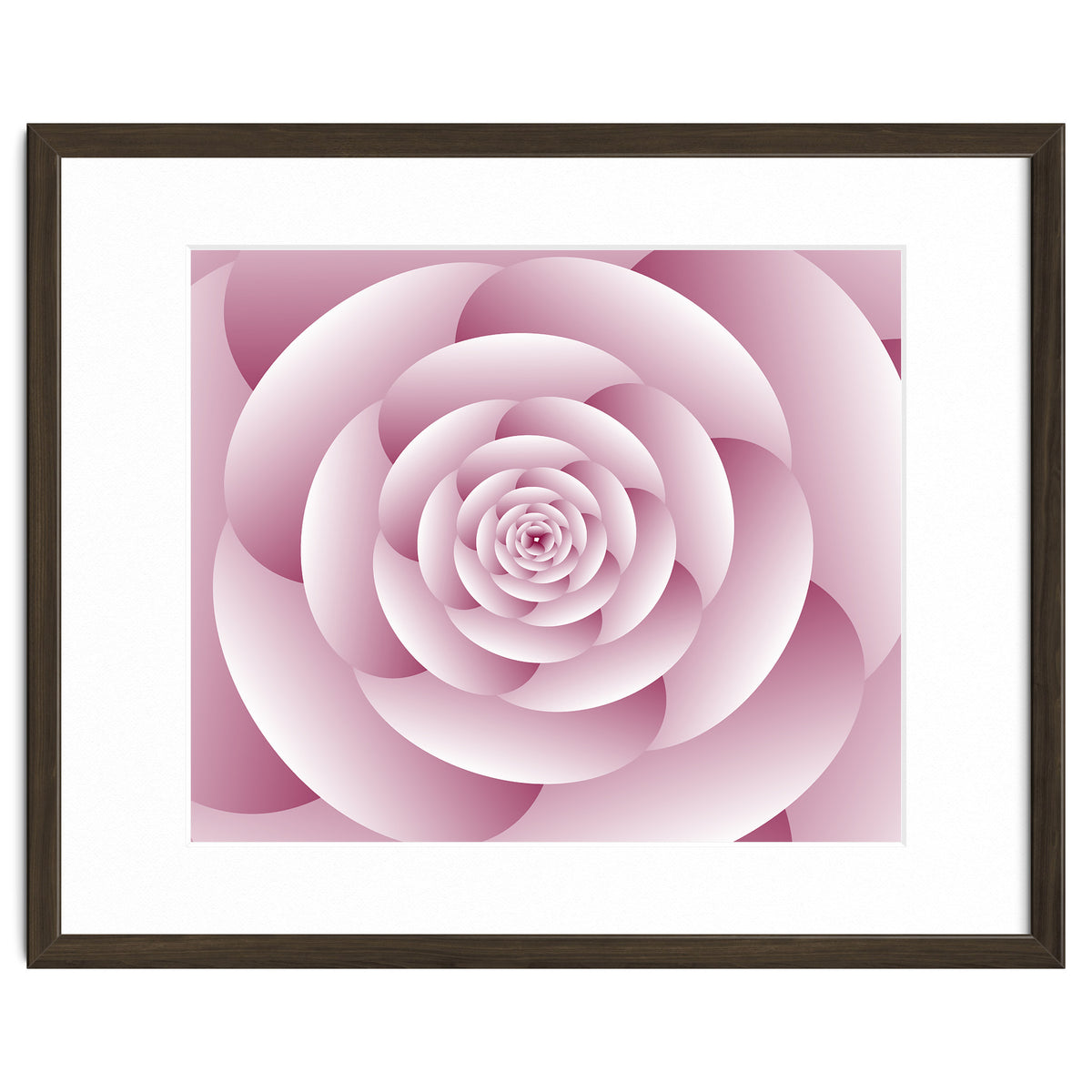 Abstract Rose Spiral 3D Art