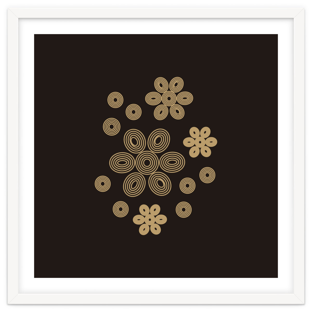 Golden minimal garden | abstract geometric