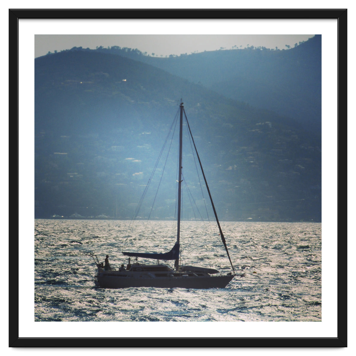 Sailing boat at sunset