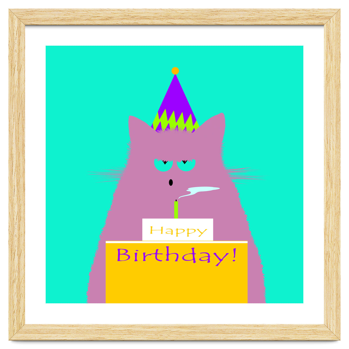 Birthday Lilac Cat