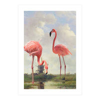 Fishing With Flamingos (Print Only)