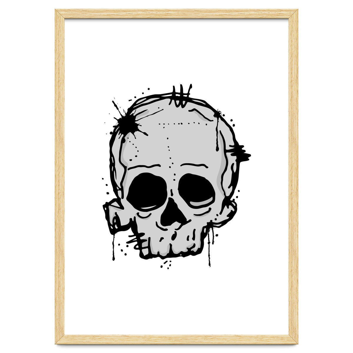 Skull scribble sketch