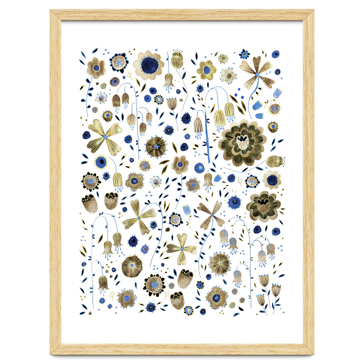 Indigo Flower Golden Mashup