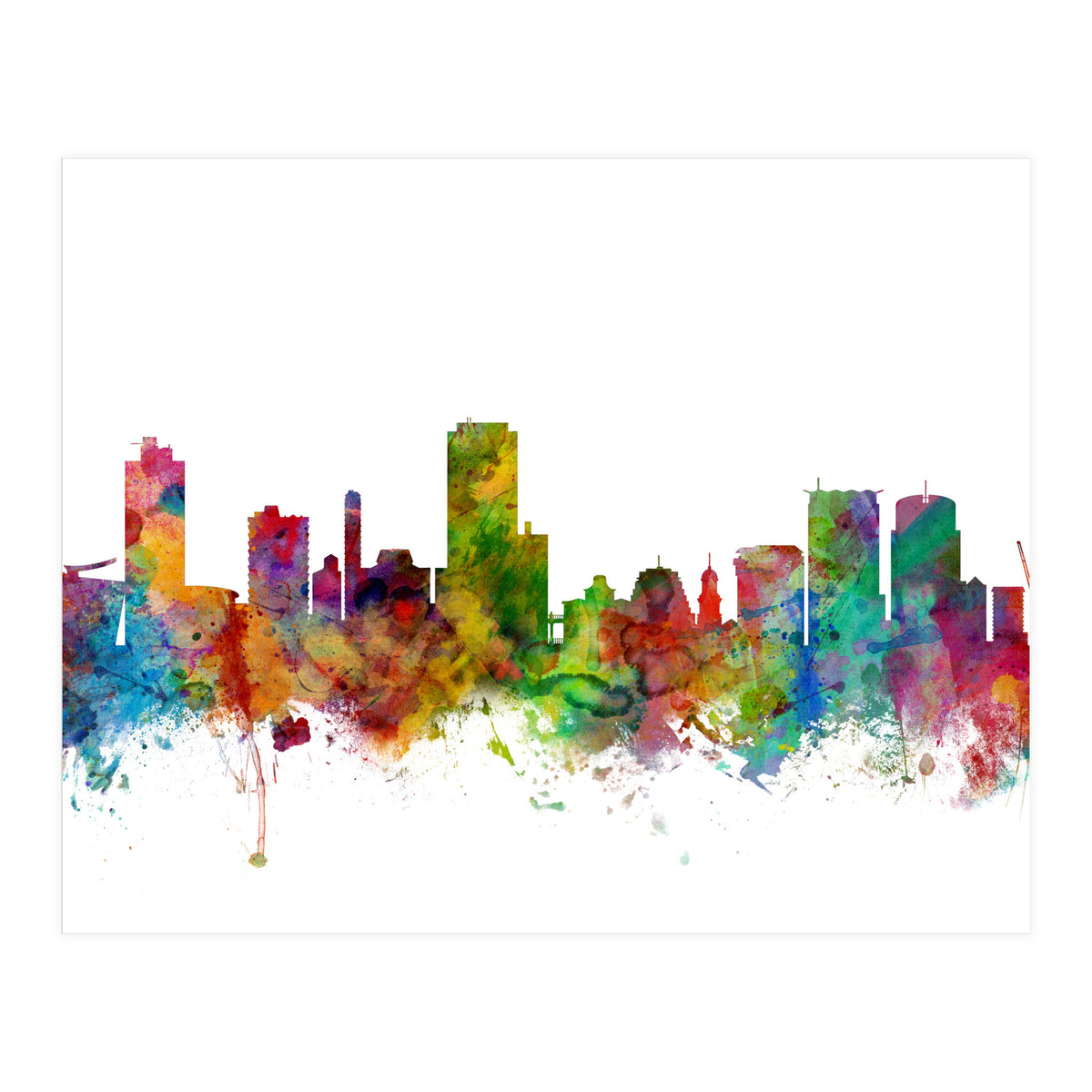 Wellington New Zealand Skyline (Print Only)