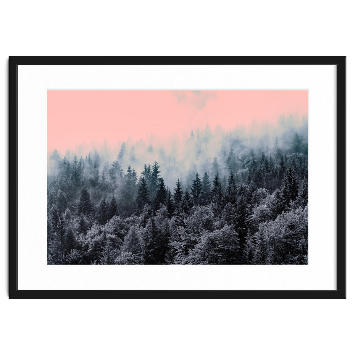 Forest in gray and pink