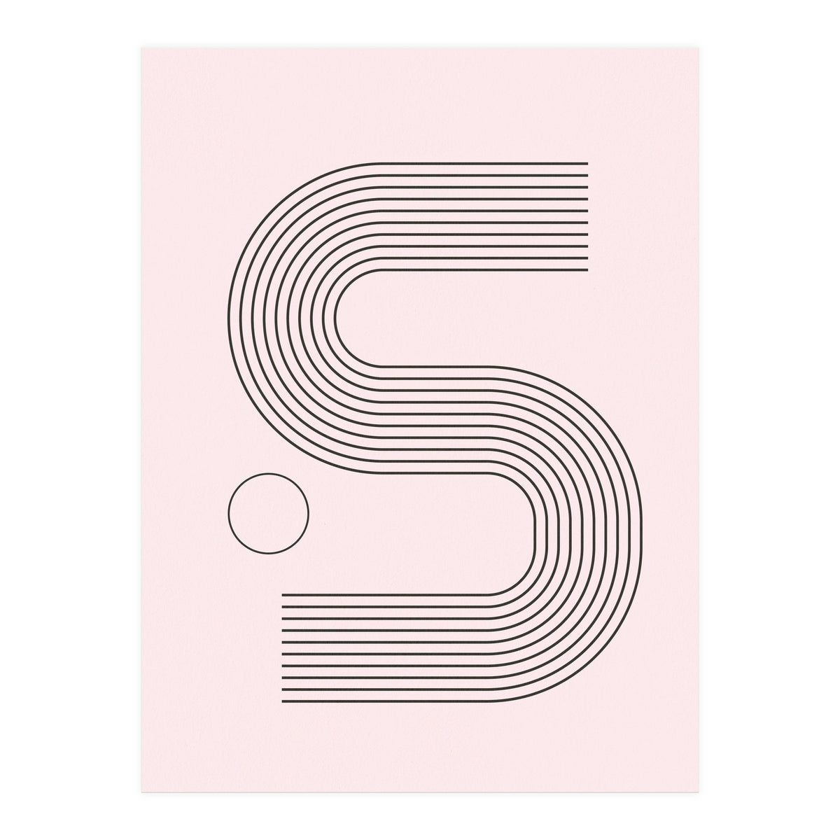 Rainbow Line Art Mid Century Modern (Print Only)