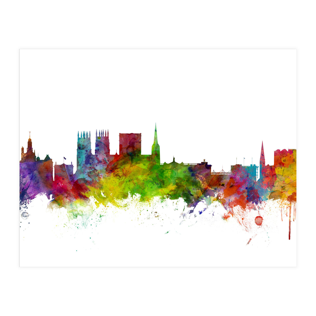 York England Skyline (Print Only)