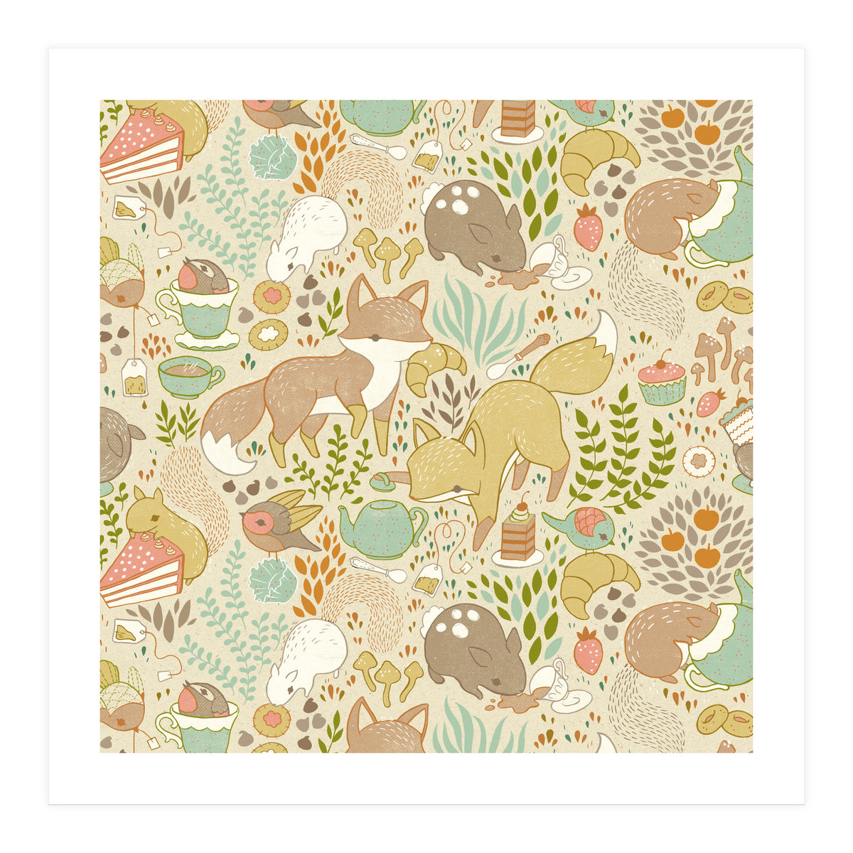 Animals Tea Party (Print Only)