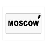 Let`s go to Moscow, Russia! White road sign (Print Only) thumbnail
