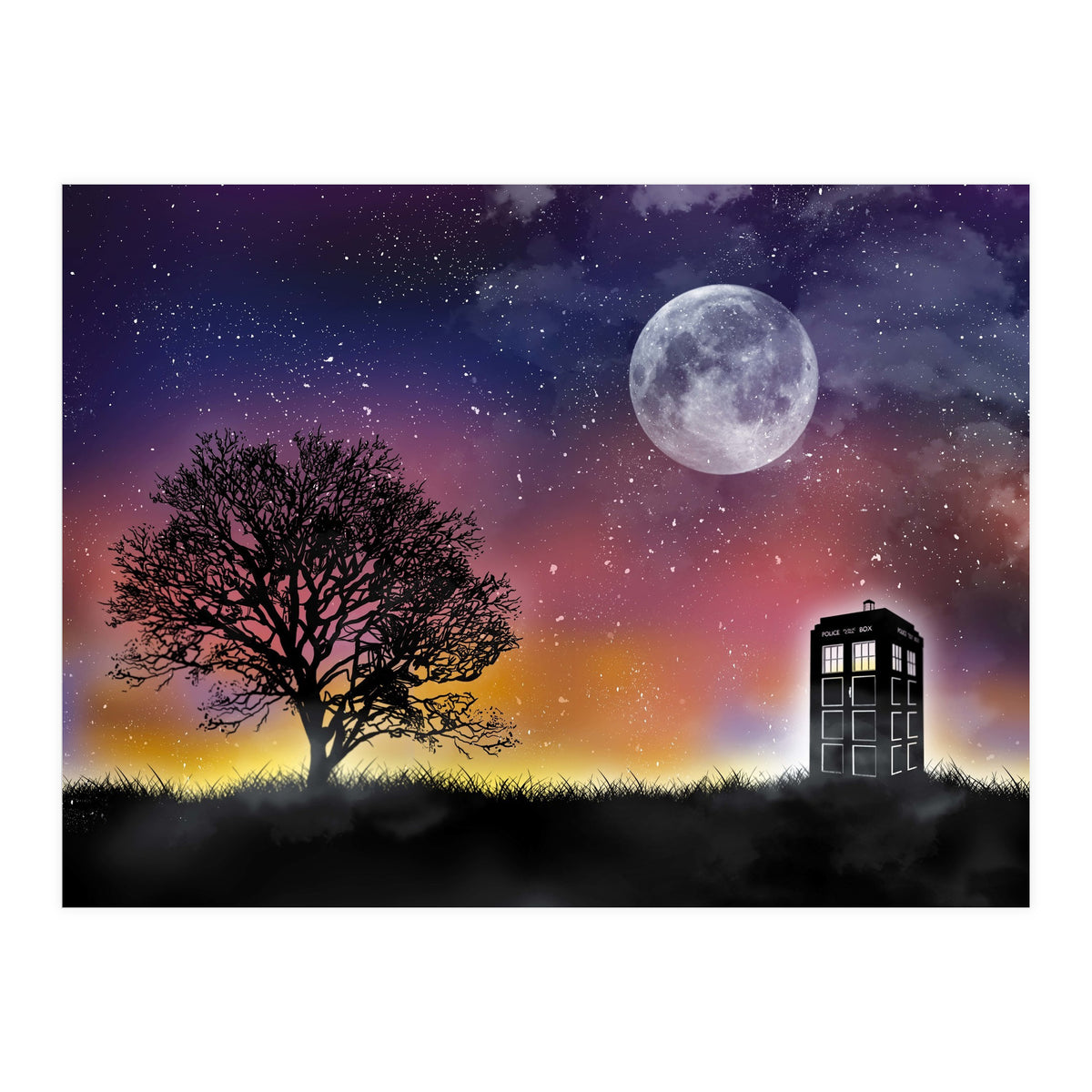 Dr Who landscape movie poster (Print Only)
