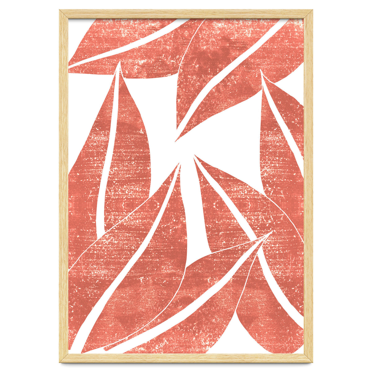 Abstract Terracotta Leaves 1 - Burnt Orange