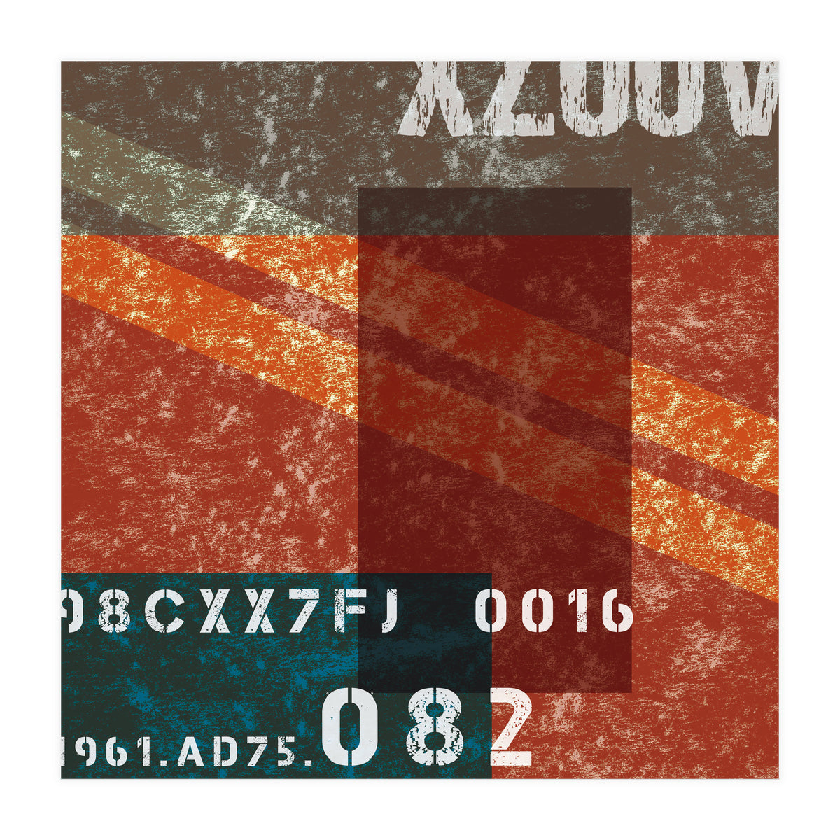 Abstract Industrial Red (Print Only)