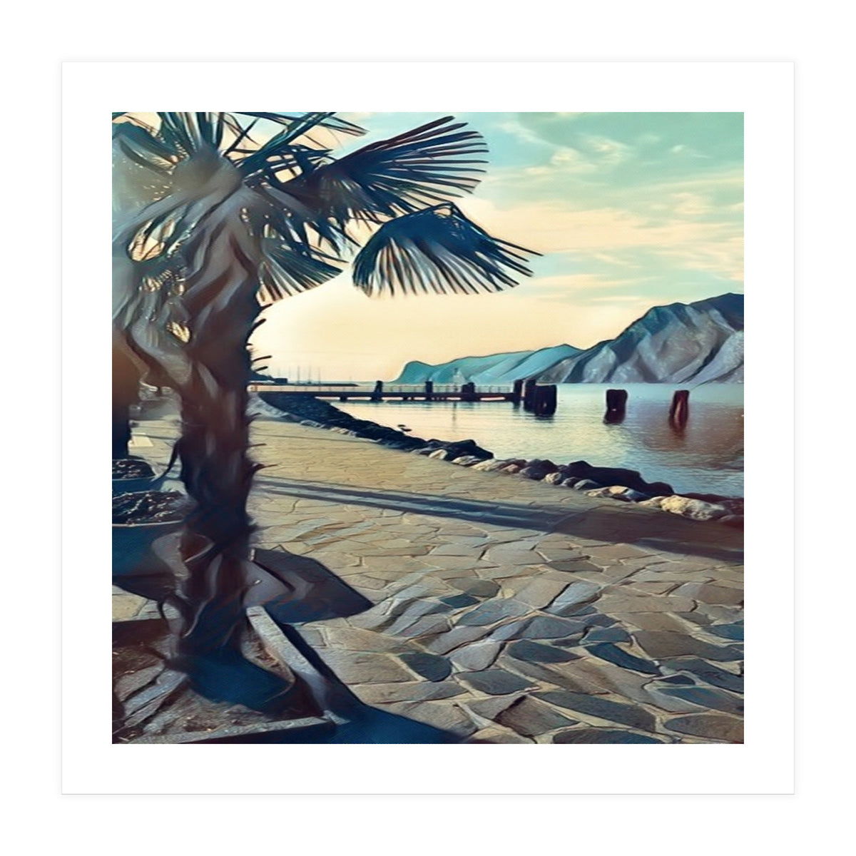 A walk on Lake Garda, Italy. (Print Only)