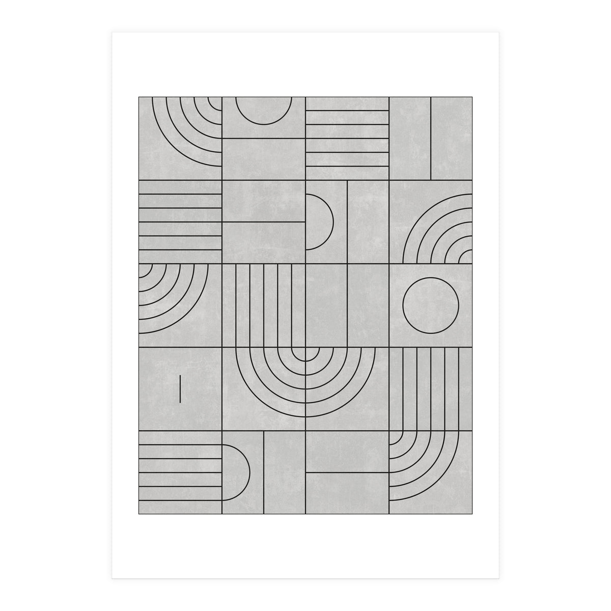 My Favorite Geometric Patterns No.21 - Grey (Print Only)