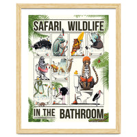 Safari Animals in the Bathroom, funny toilet humour