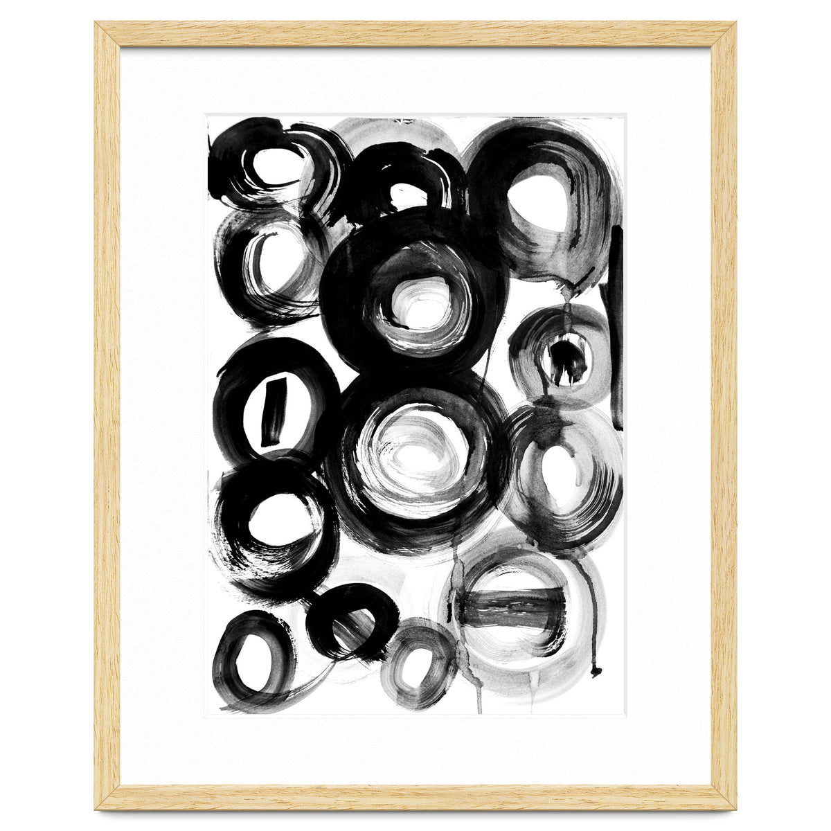 Black and White Ink Circles