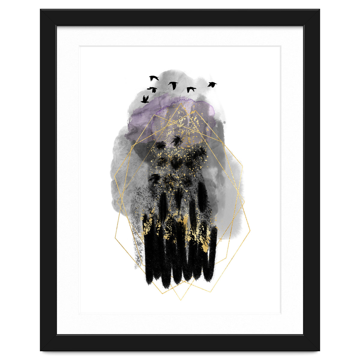 Abstract watercolour calm before the storm