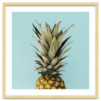 Pineapple On Blue Background