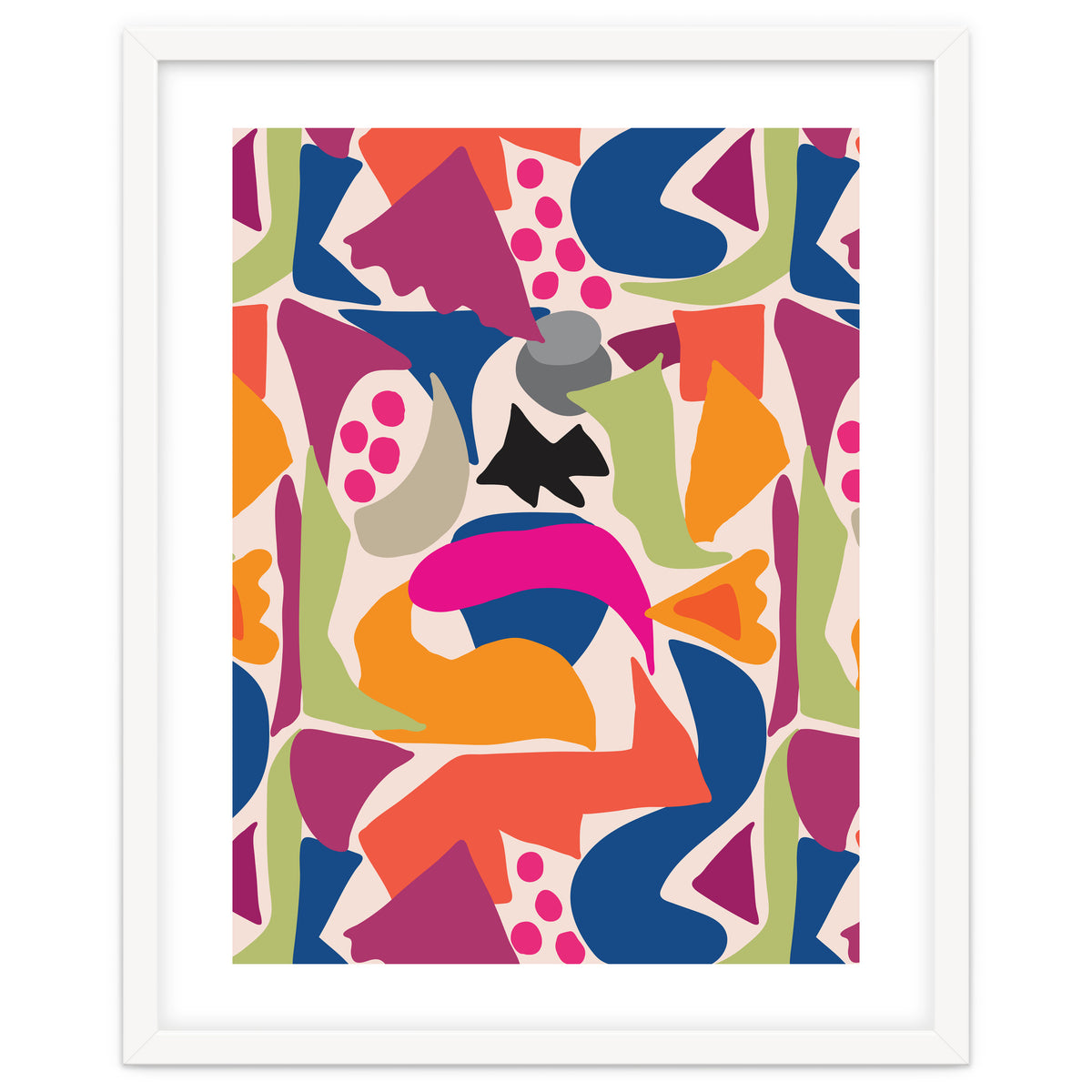 Black Fish Abstract Art