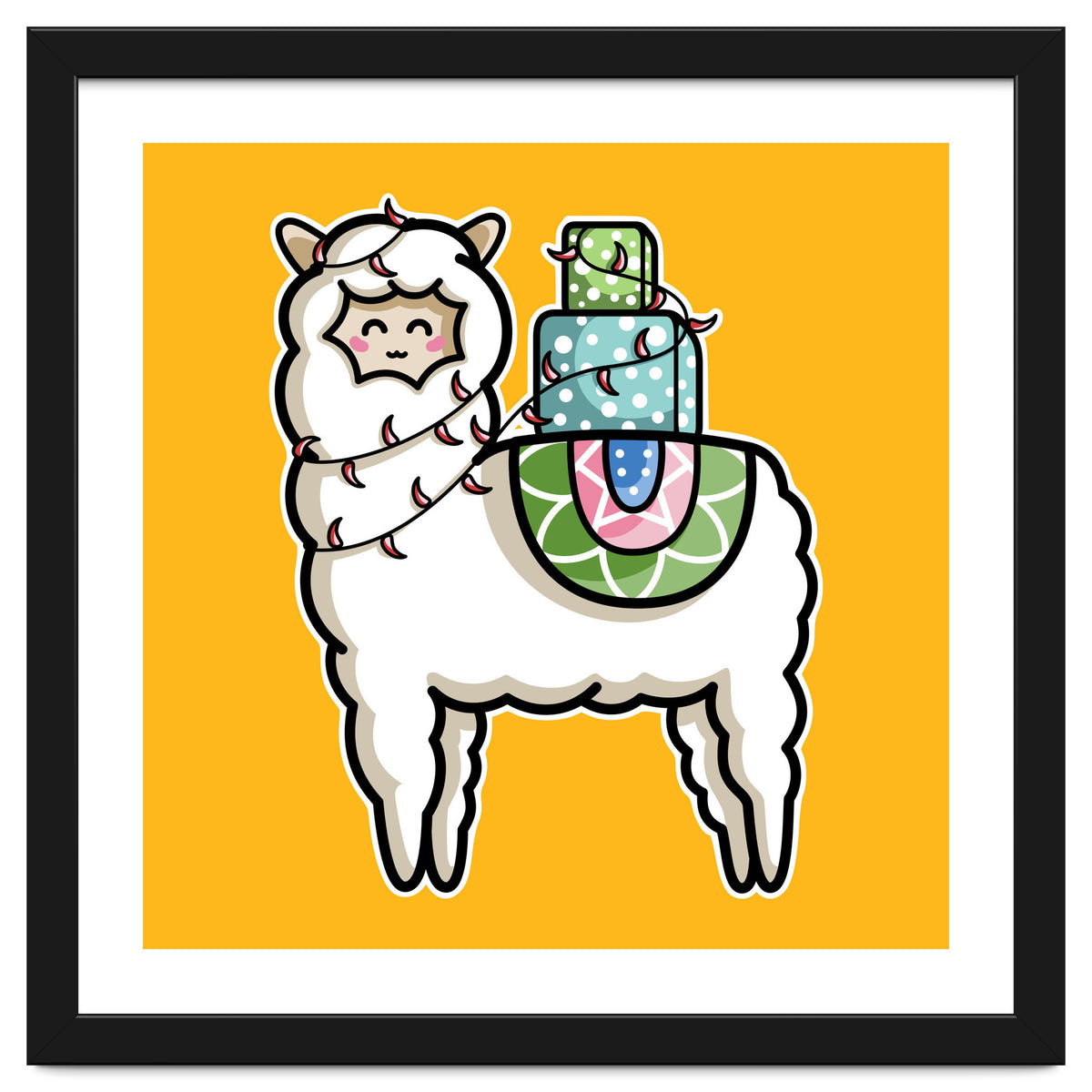 Kawaii Cute Gift Carrying Llama