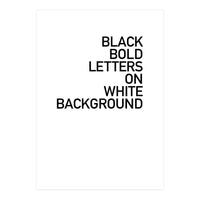 BLACK BOLD LETTERS (Print Only)