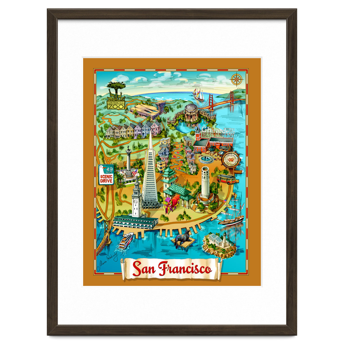 San Francisco Map Illustration