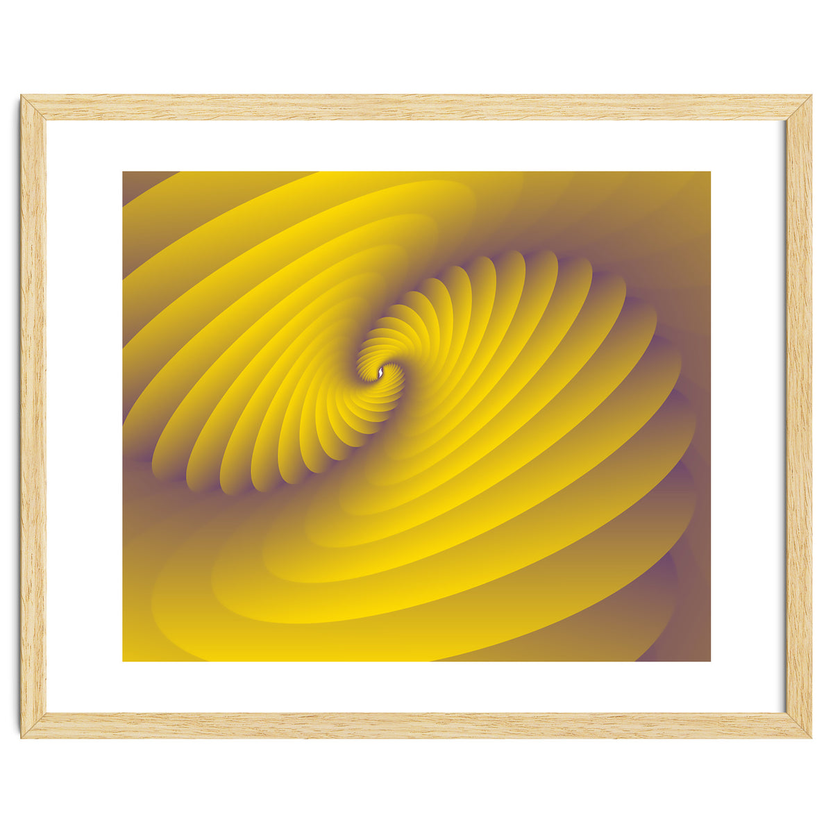 3d Abstract YELLOW Spiral Modern ART
